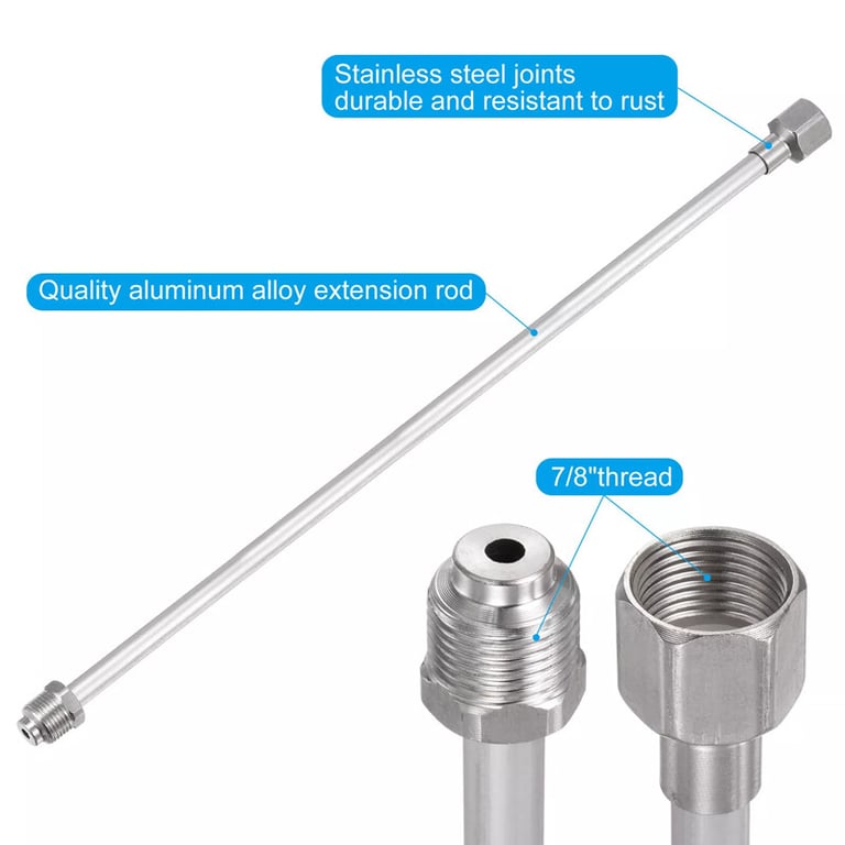 3 Pcs Airless Paint Sprayer Extension Rod 8 12 19 Extension Spray Gun Paint thumbnail 2
