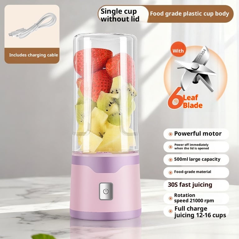 Portable USB Rechargeable Electric Juicer Cup | 500ML Blender thumbnail 11