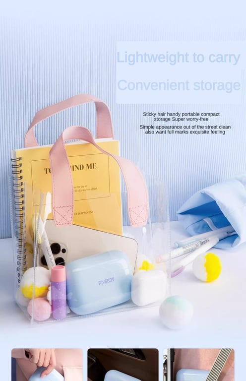 Portable Pet Hair Remover With Lid Reusable, Palm-Sized Lint Roller Pocket-Sized Travel Essential For Removing Cat And Dog Hair thumbnail 8