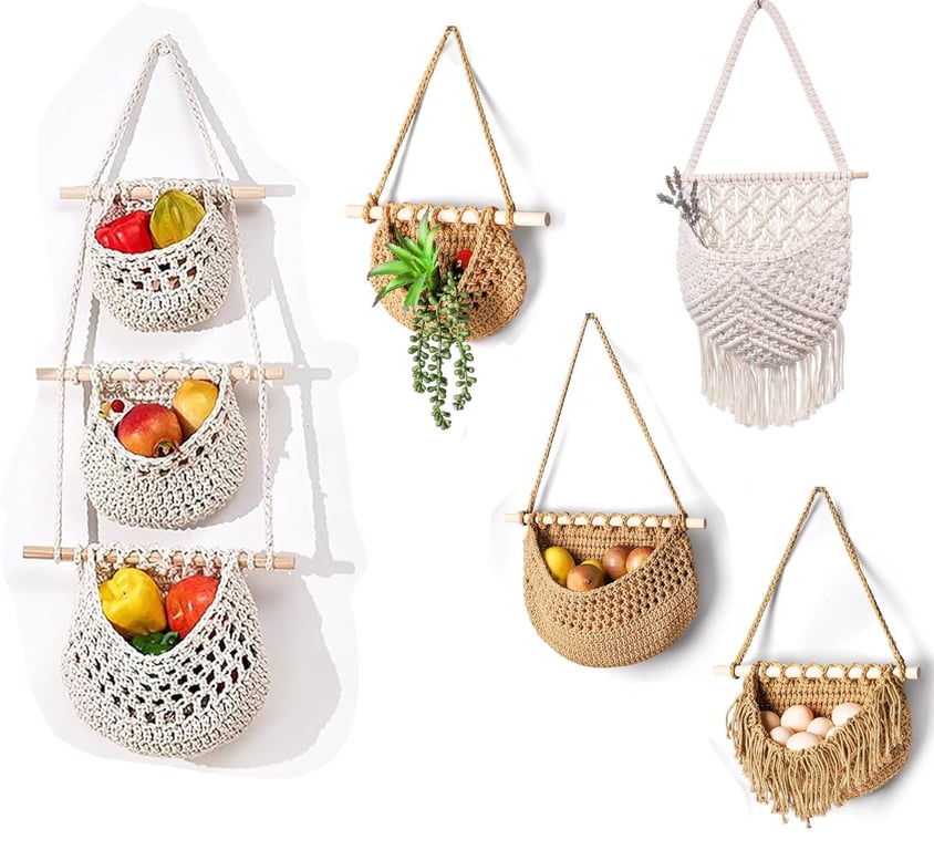 Detachable Three-Tier Kitchen Fruit and Vegetable Storage Mesh Bag | Home & Kitchen thumbnail 7