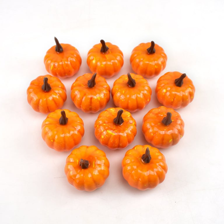 12Pcs Artificial Pumpkins Small Simulation Thanksgiving Wreath Decorations