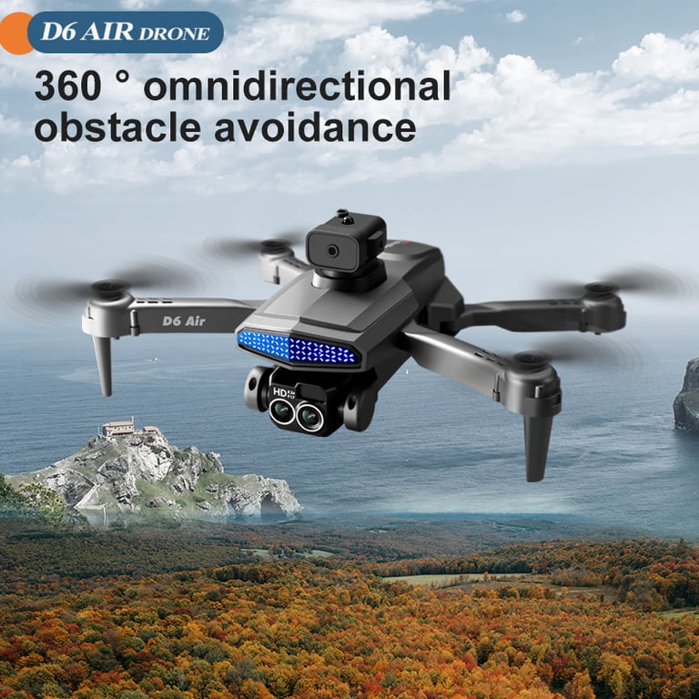 D6 Air Drone for Beginners | 540° Obstacle Avoidance Dual HD Cameras thumbnail 1
