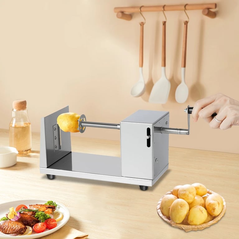 Stainless Steel Spiral Potato Slicer | Professional Twister Vegetable Cutter thumbnail 4