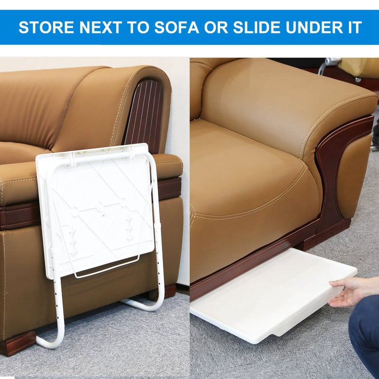 1Pc Foldable Tray Table Portable Sofa TV Tray 6 Heights 3 Angles Laptop Desk Adjustable Eating Dinner Coffee For Bed Dorm Home thumbnail 4
