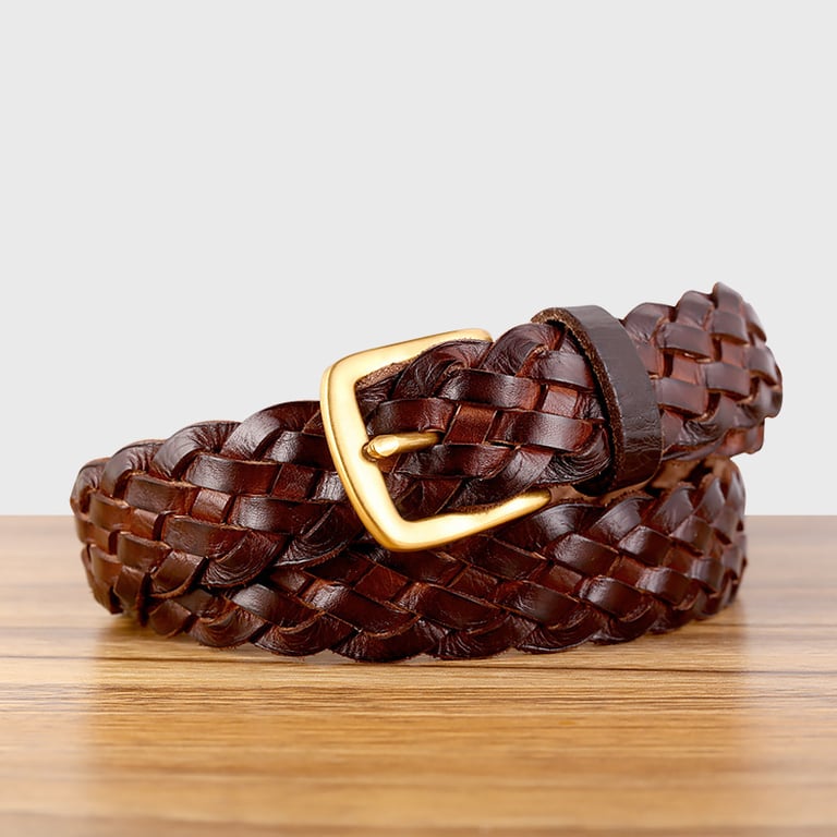 Vintage Woven Vegetable-Tanned Leather Belt | Canadian Made thumbnail 5