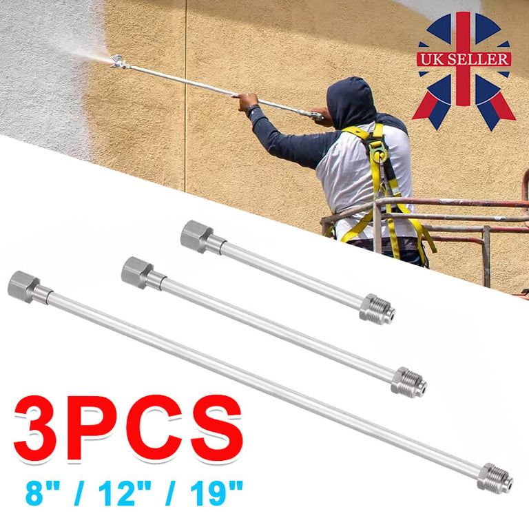3 Pcs Airless Paint Sprayer Extension Rod 8 12 19 Extension Spray Gun Paint thumbnail 12