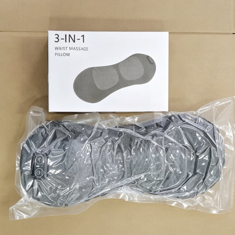 Lumbar Pillow Massage Heating Waist Pad | Office Back Support thumbnail 1