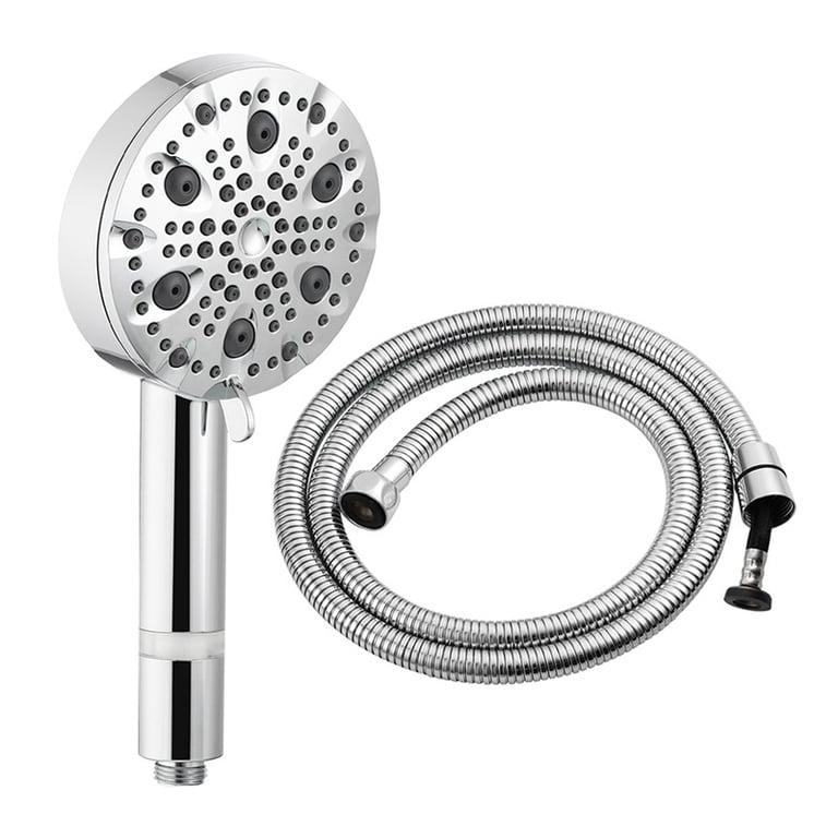 9-Setting Handheld Shower Head with Filtration | Chrome & Matte Black thumbnail 5