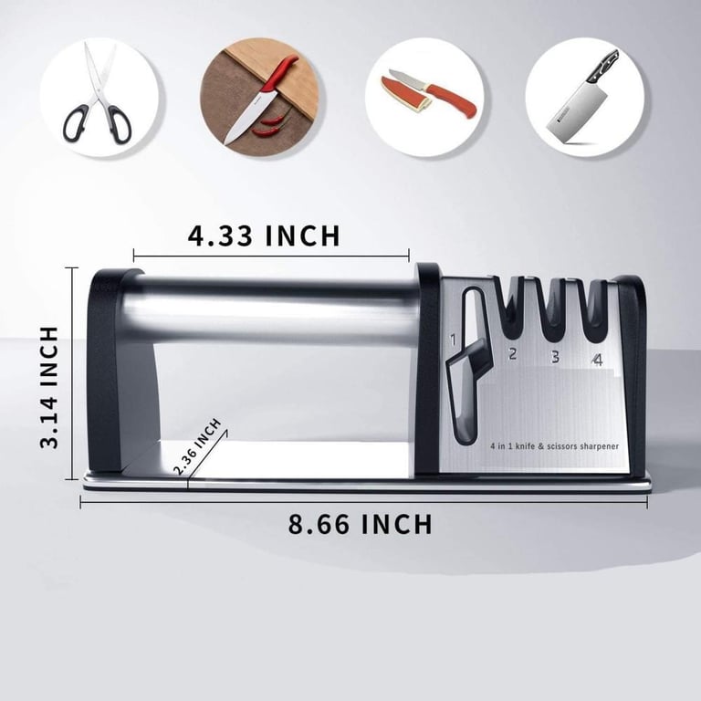 Non-slip Kitchen Knife Sharpener, Ergonomic Handle, Safe And Fast Knife Sharpening Tool, Suitable For Home And Restaurant Use. thumbnail 12