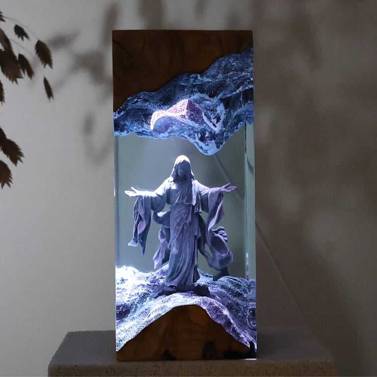 Saint Sebastian Resin Art Lamp | Ambient Lighting Decor thumbnail 6