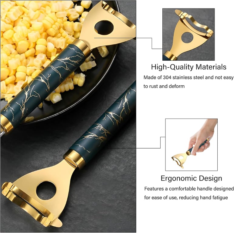 2 Pack Corn Peeler Stainless Steel | Fast Kernel Stripper Tool thumbnail 5