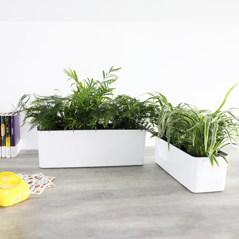 Rectangular Plastic Self-Watering Lazy Flower Pot for Balcony Vegetables thumbnail 4