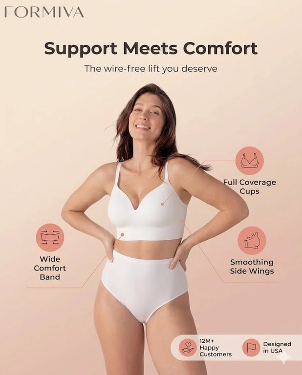 Supportive Comfort Wireless Shaping Bra thumbnail 5