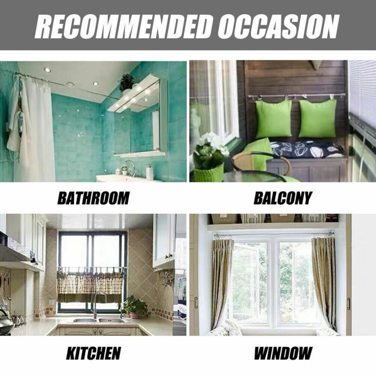 Heavy Duty Telescopic Shower Curtain Pole | No-Drill Spring Tension Rod thumbnail 5