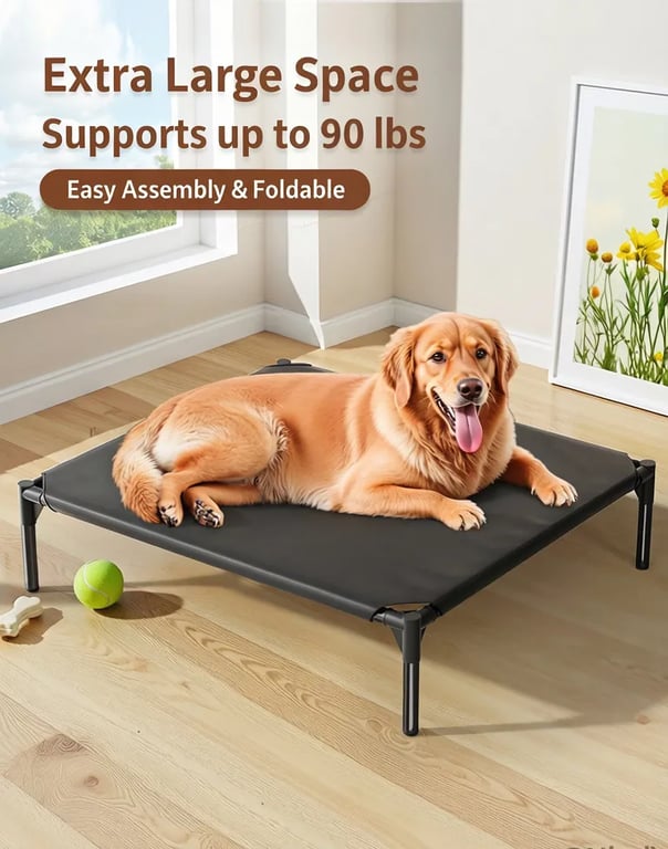 Elevated Foldable Pet Bed | Waterproof, Portable, No Assembly Required thumbnail 7