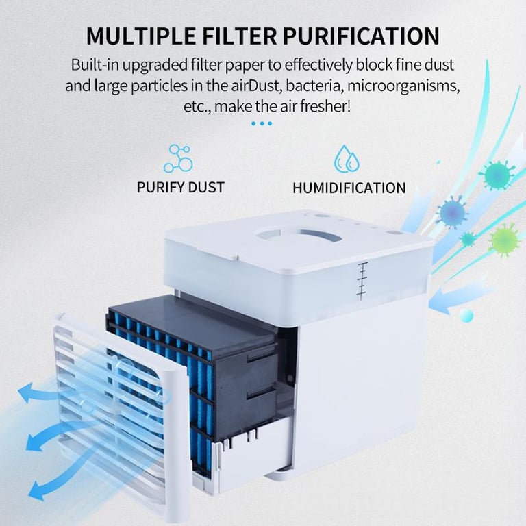 USB Portable Mini Silent Cooler | Personal Air Cooler & Humidifier thumbnail 6