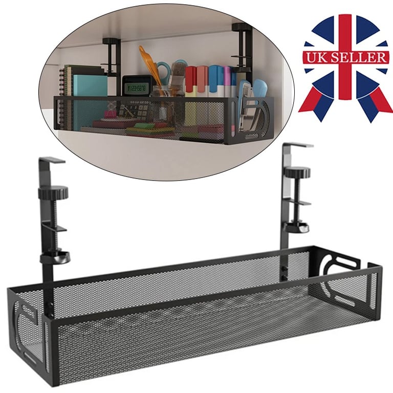 Under Desk Cable Management Tray Cord Holder Storage Office Home Table Tidy Rack thumbnail 8