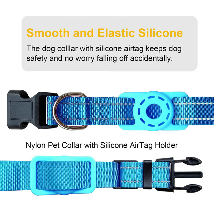 Reflective Dog Leash Collar with AirTag Holder | Anti-Lost Pet Safety thumbnail 7