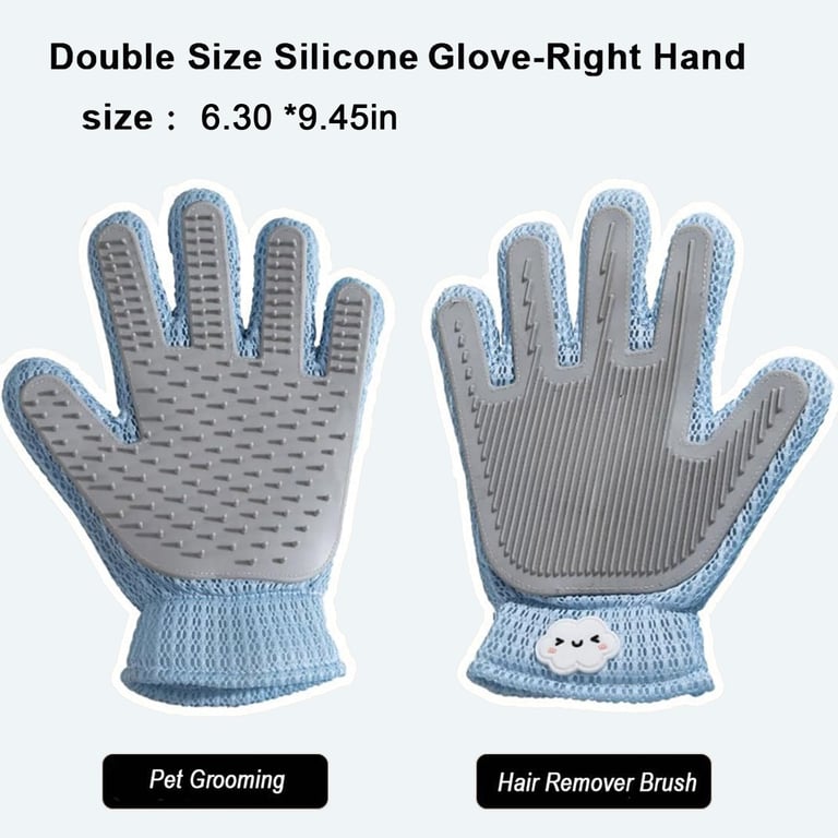 2in1 Double Sided Pet Grooming Glove | Deshedding Brush Mitt Cats Dogs thumbnail 5