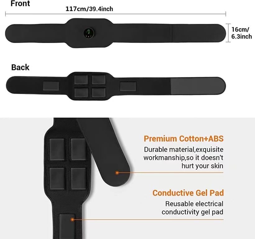Portable EMS Massage Waist Belt Three-Piece Set | Muscle Toning thumbnail 1