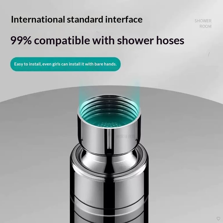 Stainless Steel Pressurized Shower Head 10" | High-Pressure Flow thumbnail 6