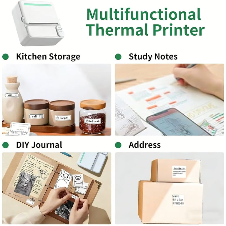 Mini Thermal Printer Bluetooth | Portable Photo Label Printing Machine thumbnail 4