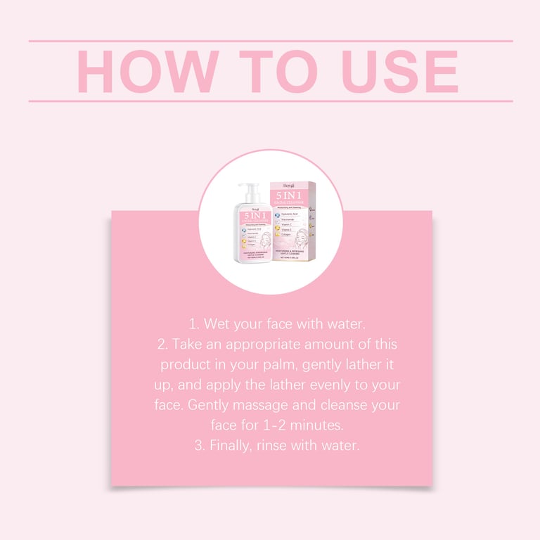 Hoygi 5 In 1 Multi-Effect Facial Cleanser | Gentle Daily Face Wash thumbnail 5