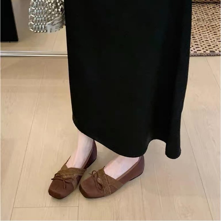 Women Vintage Ruffle Ballet Flats with Cross Band Bow | Comfort Daily Wear thumbnail 8