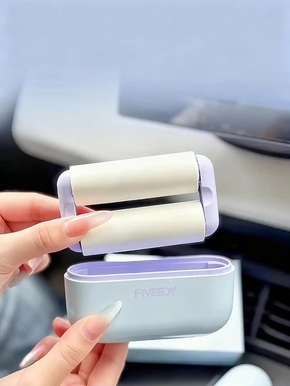 Portable Pet Hair Remover With Lid Reusable, Palm-Sized Lint Roller Pocket-Sized Travel Essential For Removing Cat And Dog Hair thumbnail 4