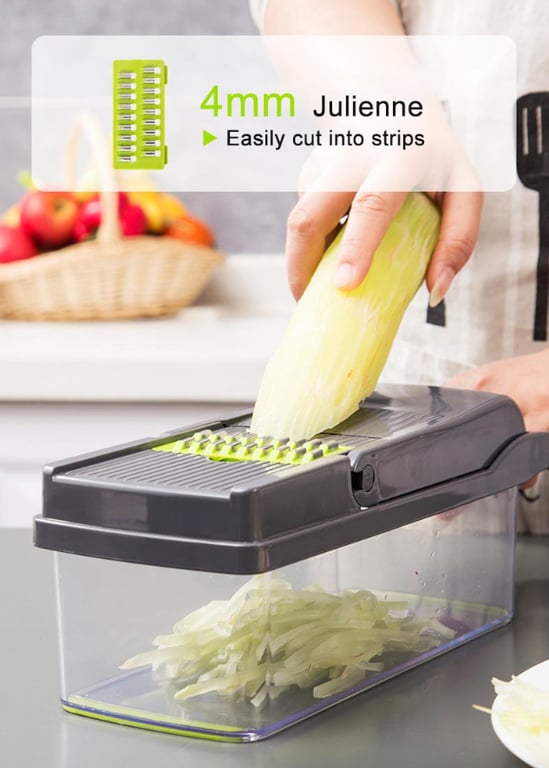 15-In-1 Vegetable Fruit Chopper Cutter for Home & Kitchen | Food Dicer Slicer thumbnail 7