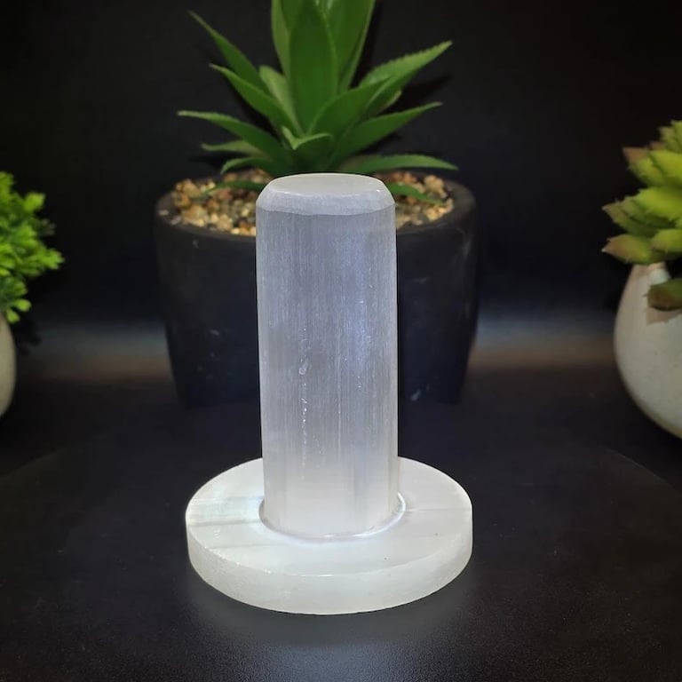 Selenite Ring Holder Storage Tray | Natural Crystal Jewelry Organizer thumbnail 2