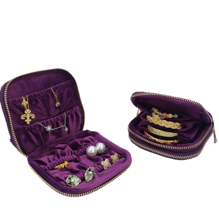 Velvet Bracelet Storage Jewelry Bag | Compact Travel Organizer thumbnail 1