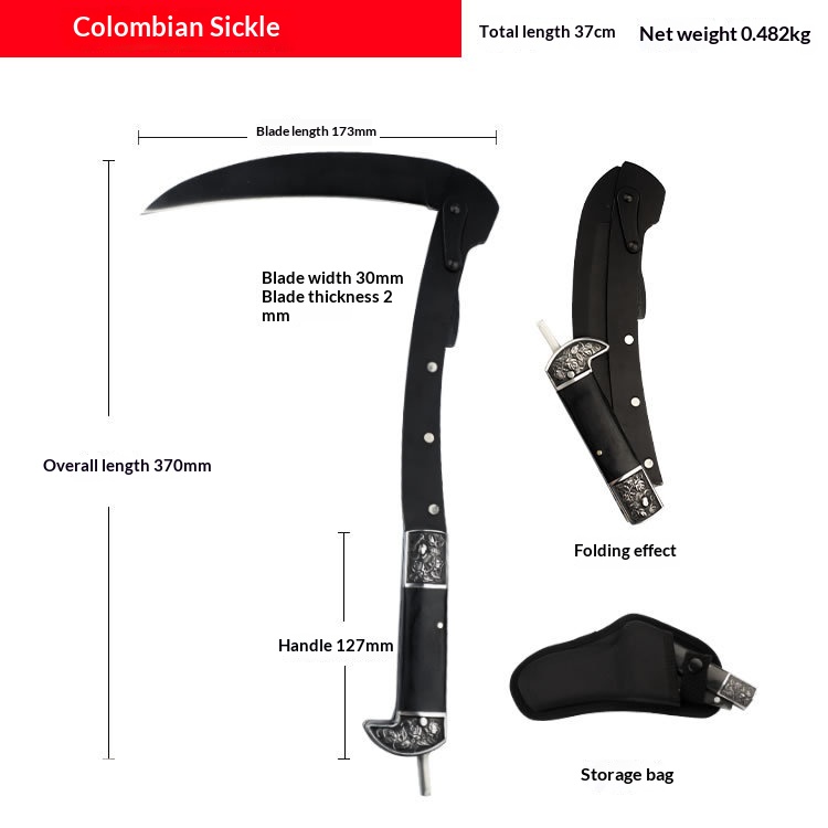 Folding Sickle & Tomahawk Axe Combo | Outdoor Garden Tool thumbnail 12
