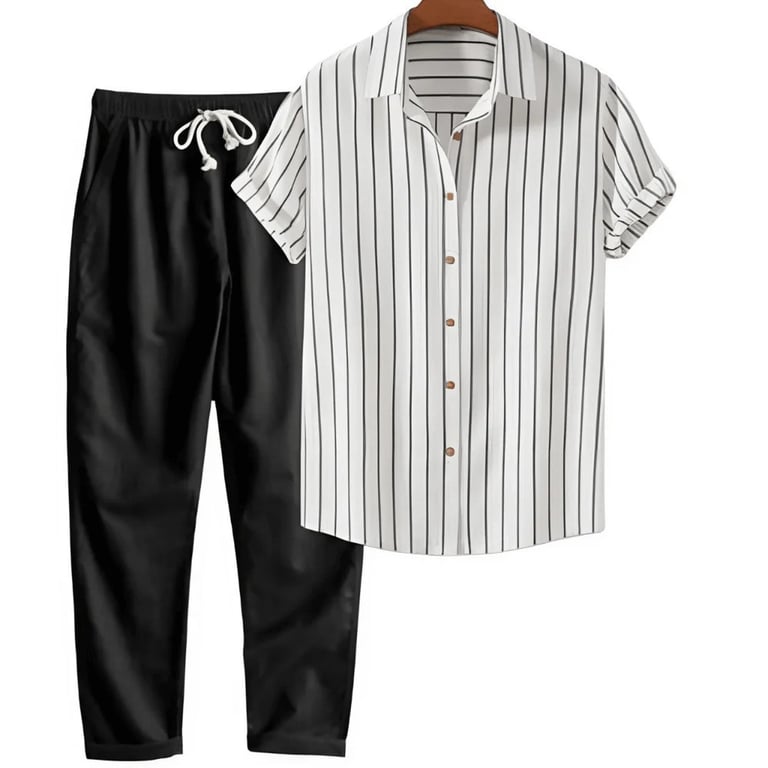 Casual Loose-fit Beach Set | Four-way Stretch Short-sleeve Shirt & Shorts thumbnail 8