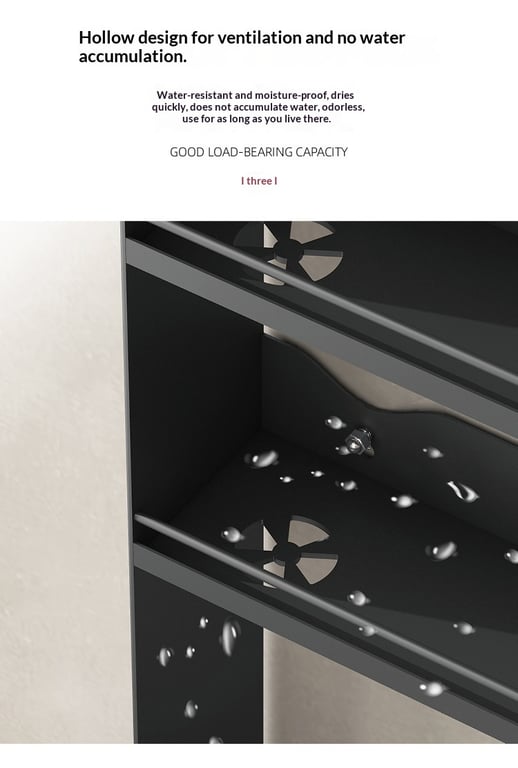 No-Drill Wall-Mounted Bathroom Shelf | Cosmetics Storage Rack Canada thumbnail 14