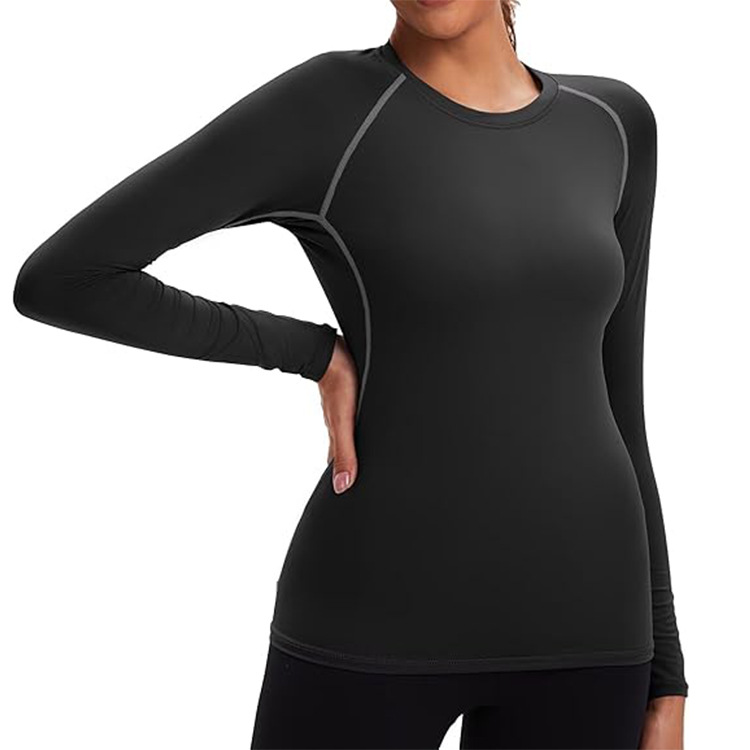 Women's Quick-Drying Sports T-Shirt Shapewear | Long Sleeve Athletic Top thumbnail 9