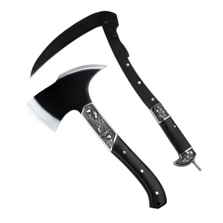 Folding Sickle & Tomahawk Axe Combo | Outdoor Garden Tool thumbnail 1