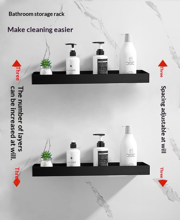 304 Stainless Steel Bathroom Mirror Storage Rack | Modern Shelf thumbnail 11