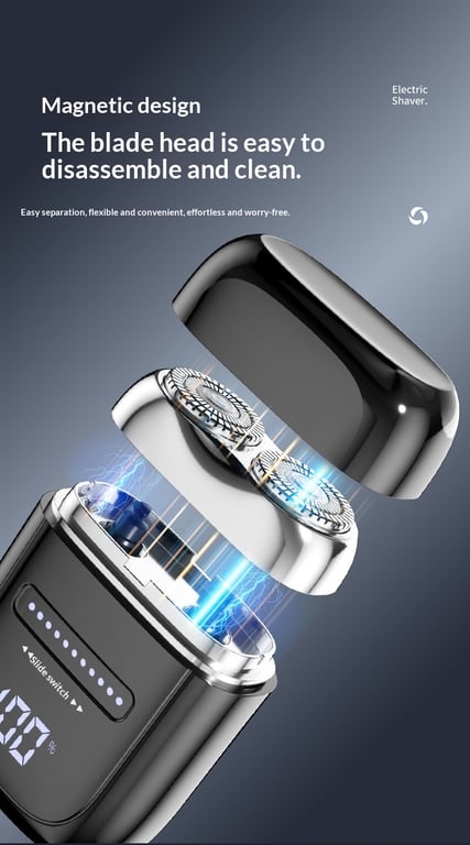 LED Digital Display Portable Mini Electric Shaver | Fast-Charging thumbnail 5
