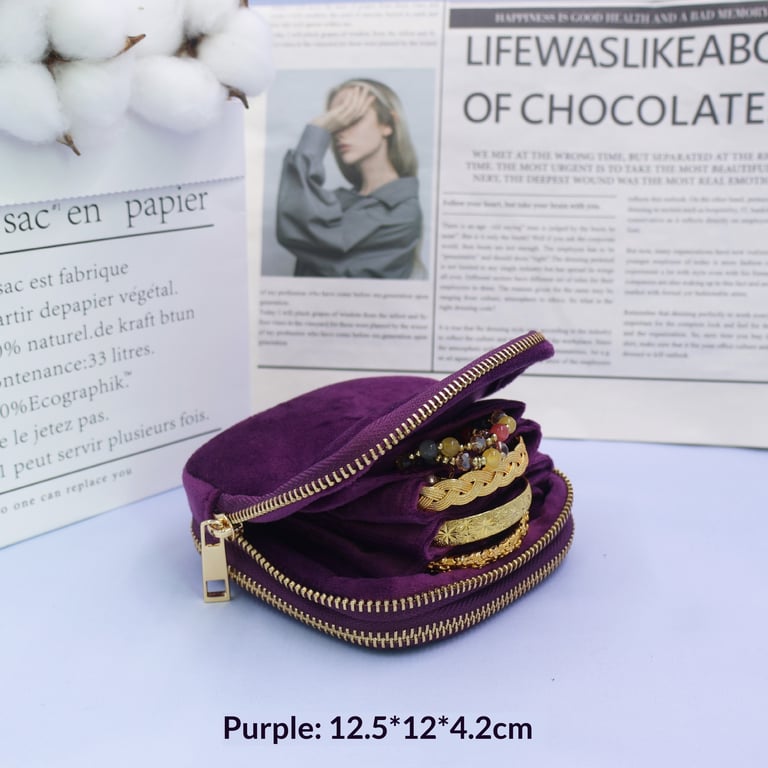 Velvet Bracelet Storage Jewelry Bag | Compact Travel Organizer thumbnail 4