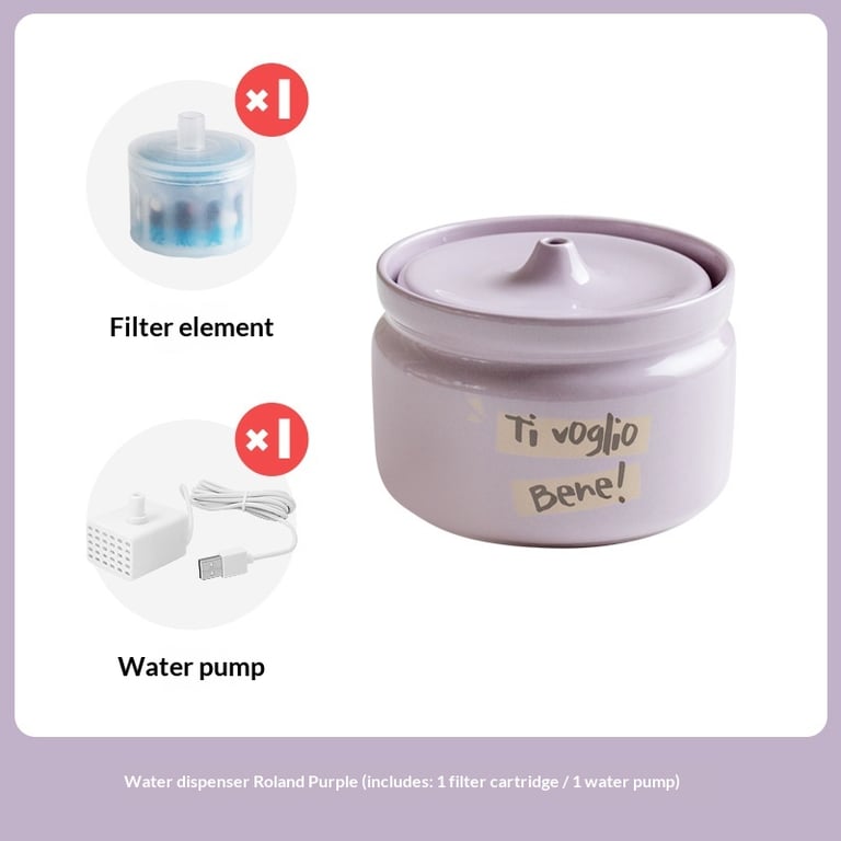 Cat Ceramic Automatic Circulating Filter Water Dispenser | Home & Kitchen thumbnail 2