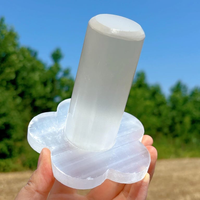 Selenite Ring Holder Storage Tray | Natural Crystal Jewelry Organizer thumbnail 5