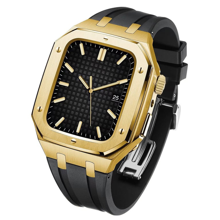 Stainless Steel Smartwatch Case with Fluororubber Band | Luxury Sports Watch thumbnail 7