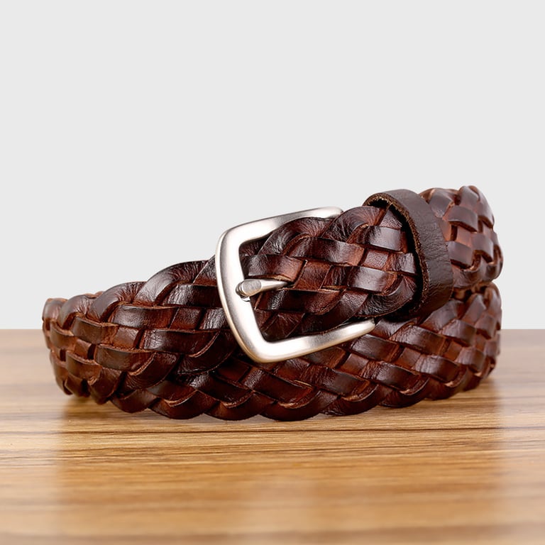 Vintage Woven Vegetable-Tanned Leather Belt | Canadian Made thumbnail 8