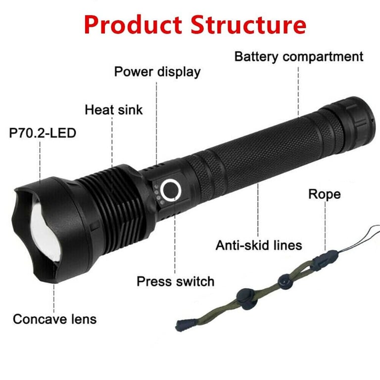 9900000LM LED Flashlight Zoom Rechargeable | Super Bright Torch thumbnail 17