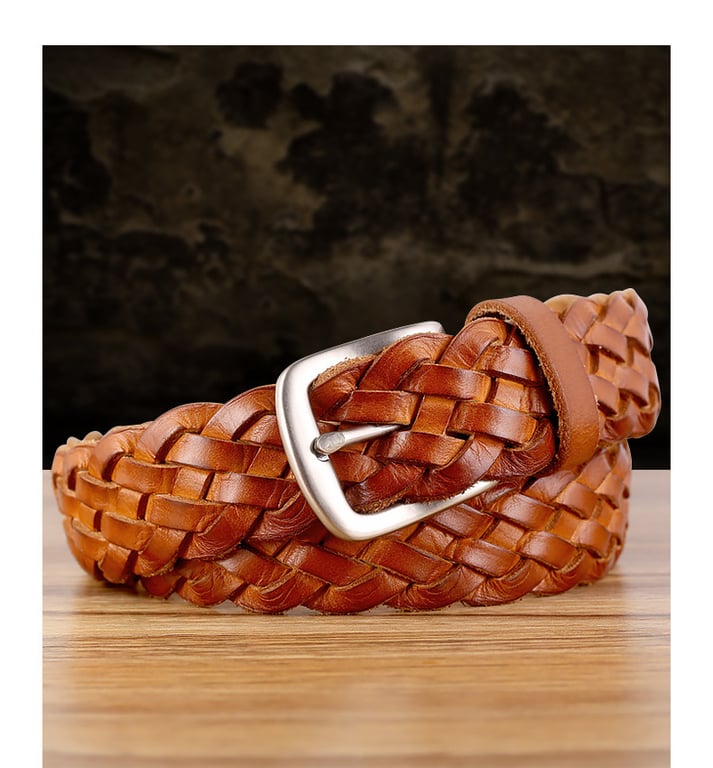 Vintage Woven Vegetable-Tanned Leather Belt | Canadian Made thumbnail 15