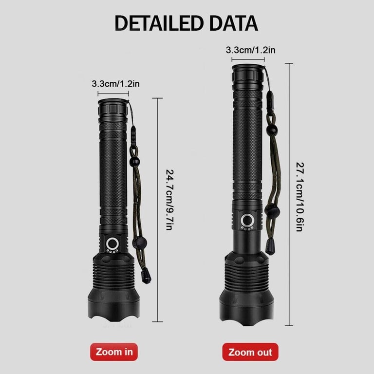 9900000LM LED Flashlight Zoom Rechargeable | Super Bright Torch thumbnail 19
