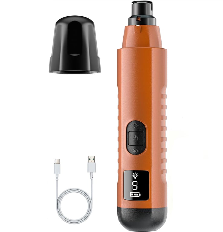 2026 New Silent Groom Pro Dog Nail Grinder, 5-Speed Dog Nail Grinder With Led Light, Quiet Painless Paws Grooming For Small Medium Large Dogs, USB Rechargeable thumbnail 8