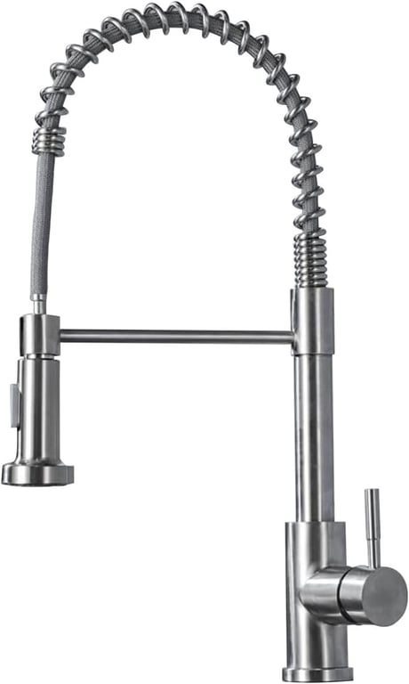 Modern Monobloc Pull Out Kitchen Mixer Tap Dual Spout Spray Single Lever 360
