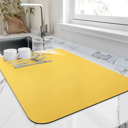 Diatomaceous Earth Kitchen Counter Drying Mat | Heat-Resistant Absorbent Pad thumbnail 12